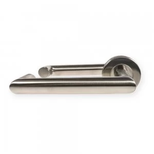 LocksOnline Carina Stainless Steel Door Lever on Rose