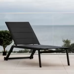 Monaco Padded Sunlounger - Charcoal