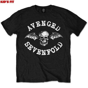 Avenged Sevenfold - Classic Deathbat Kids 7 - 8 Years T-Shirt - Black