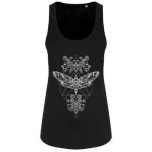 Grindstore Ladies/Womens Death Head Moth Floaty Tank (Medium (UK 10-12)) (Black)