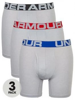 Urban Armor Gear Charged Cotton 6" 3 Pack Boxerjock - Grey