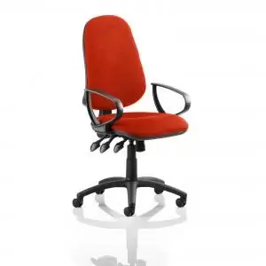 Eclipse XL Lever Task Operator Chair Bespoke With Loop Arms In Orange