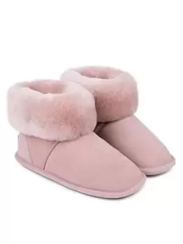 Just Sheepskin Albery Sheepskin Bootie Slipper - Pink, Size 5, Women