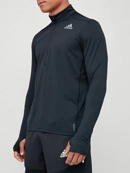 adidas Own The Run 1/2 Zip Top - Black Size M Men