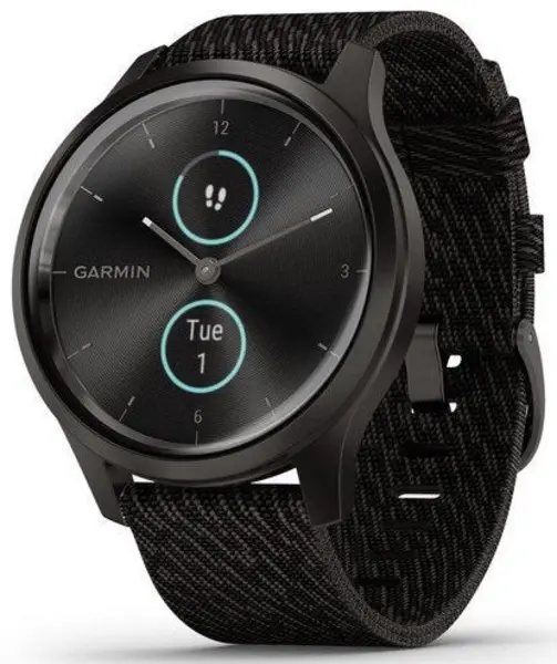 Garmin Watch Vivomove Style Graphite Aluminium Case Black Pepper Nylon GMN-227