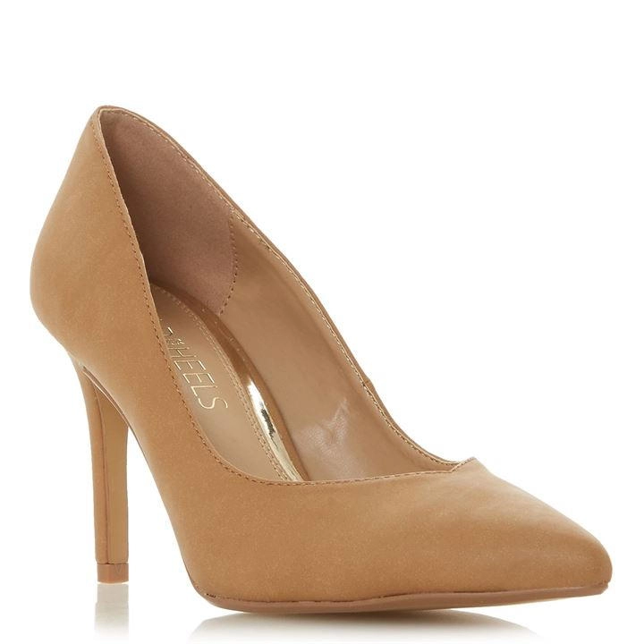 Head Over Heels by Dune Natural 'Alexxis' High Stiletto Heel Court Shoes - 3