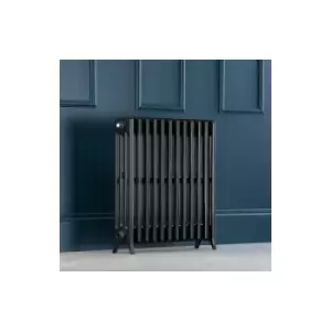 Traditional Colosseum Horizontal Quad Bar Column Radiators 750 x 728 Anthracite - Grey