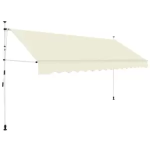 Vidaxl Manual Retractable Awning 400cm Cream