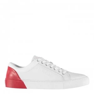 Guess Luis Mens Low Trainers - White/Red