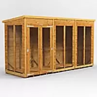 Power Garden Shed 124PPSH Golden Brown 12x4