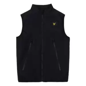 Lyle & Scott Kids Double Zip Packable Gilet - Black - 9/10