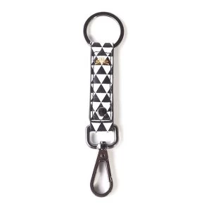 Nintendo - Hyrule Royal Crest With Pattern Keychain - Black/White