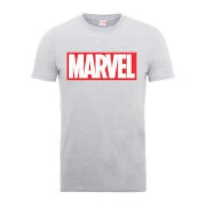 Marvel Main Logo Mens Grey T-Shirt - L