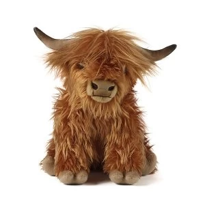 Living Nature Soft Toy - Plush Highland Cow Soft Toy With Sound (Large)