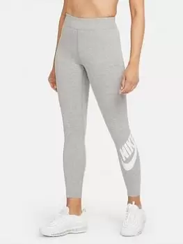 Nike NSW Essential Futura Leggings - Dark Grey Heather, Size S, Women