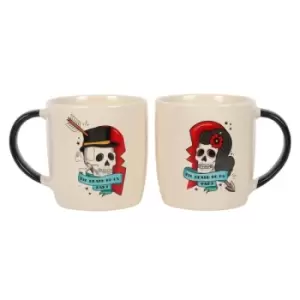 Tattoo Till Death Do Us Part Ceramic Couples Mug Set