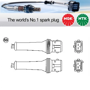 NGK OZA527-E3 / 0201 Lambda Sensor Zirconia Type Oxygen O2 Exhaust Probe