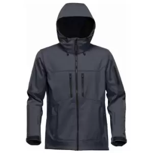 Stormtech Mens Epsilon 2 Twill Hooded Soft Shell Jacket (XXL) (Charcoal)