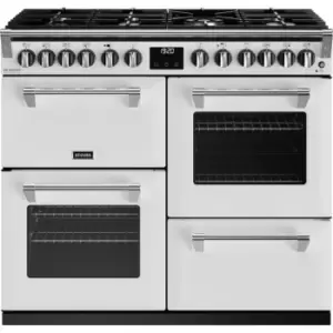 Stoves Richmond Deluxe ST DX RICH D1000DF IWH Dual Fuel Range Cooker - Ice White - A Rated