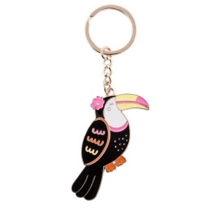 Sass & Belle Tiki Toucan Enamel Keyring