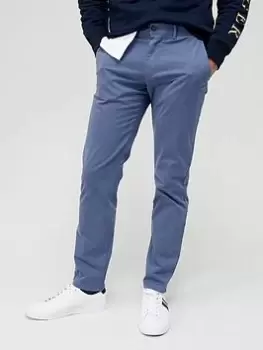 Tommy Hilfiger Denton Straight Fit Flex Satin Chinos - Faded Indigo, Faded Indigo, Size 36, Inside Leg Regular, Men