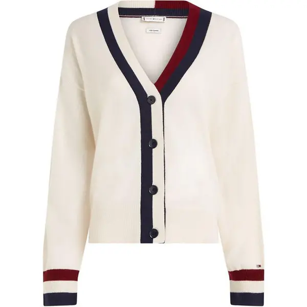 Tommy Hilfiger Gs Wool Cashmere Cardigan - Cream 14