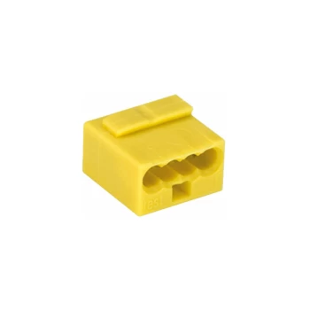 Wago - 243-504 MICRO PUSH WIRE 4 Conductor 6A Splice Connector Yellow