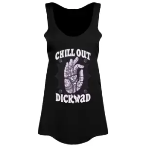 Grindstore Womens/Ladies Chill Out Dickwad Vest Top (XL) (Black)