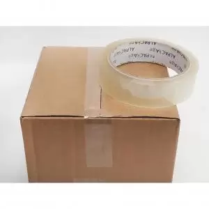 Clear BOPP Stationery Tape 25mm 66m 35mu Pk 6