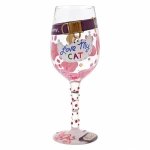 Love my Cat Wine Glass