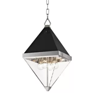 Coltrane 4 Light Pendant Polished Nickel, Acrylic