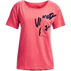 Under Armour Oversized Short Sleeve T Shirt Womens - Pink