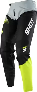 Shot Devo Versus Kids Motocross Pants, grey-yellow, Size 10/11, grey-yellow, Size 10/11