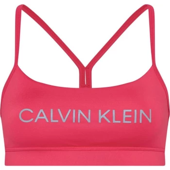 Calvin Klein Performance Essential Logo Bra - Beetroot Pink