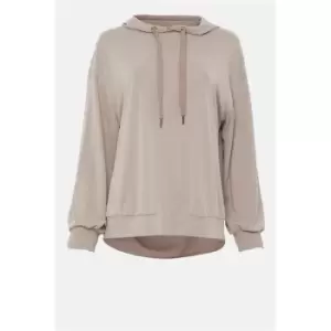 French Connection Renya Cupro Hoodie - Brown