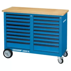 Gedore Mobile workbench 1.25 m wide with 2x 9 drawers