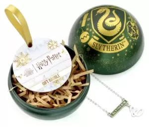 Harry Potter Bauble with House Slytherin Bar Necklace