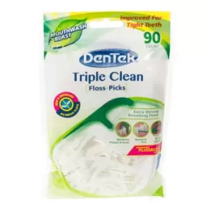 DenTek Triple Clean Floss Picks 90Pcs