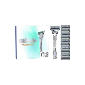 Gillette Skinguard Razor with Pack of 10 Blades