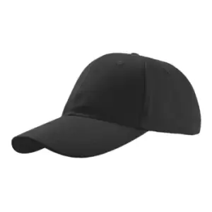 Atlantis Liberty Sandwich Heavy Brush Cotton 6 Panel Cap (One Size) (Black)