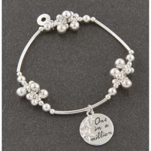 Bead Cluster Silver Plated Bracelet Million