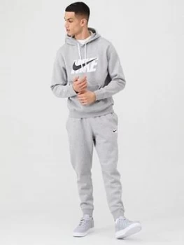 Nike Sportswear Hooded Fleece Graphic Tracksuit - Dark Grey, Size L, Men