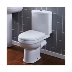 Nuie Ivo White Ceramic Close Coupled Toilet with Standard Toilet Seat