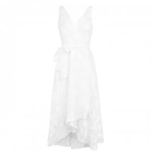 DKNY Sleeveless Wrap Dress - CLOUD