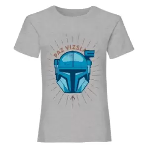 Star Wars: The Mandalorian Girls Paz Vizsla T-Shirt (9-11 Years) (Heather Grey)