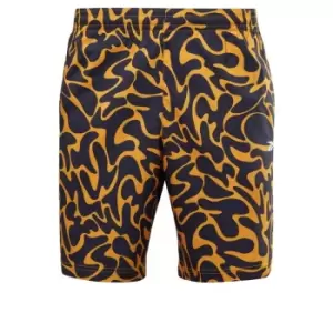 Reebok Workout Ready Allover Print Shorts - Orange