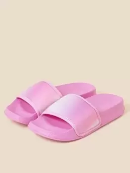 Accessorize Girls Glitter Ombre Sliders - Pink, Size 11-12 Younger