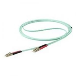 StarTech.com 15m OM4 LC-LC Multimode Duplex Fiber Optic Patch Cable Aqua