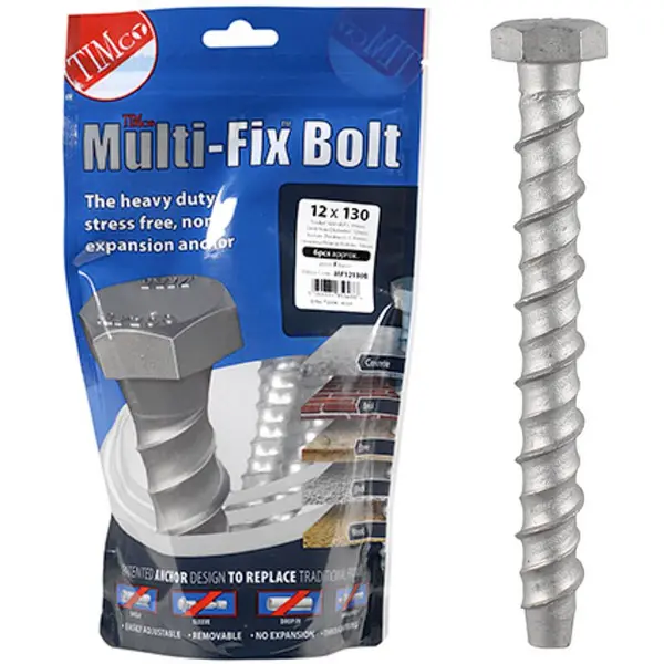 Multi Fix Bolt Hex Head Concrete Screws MF12130B Diameter: 12mm