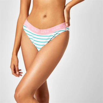 Jack Wills Canterton Taped Bikini Bottoms - White Stripe